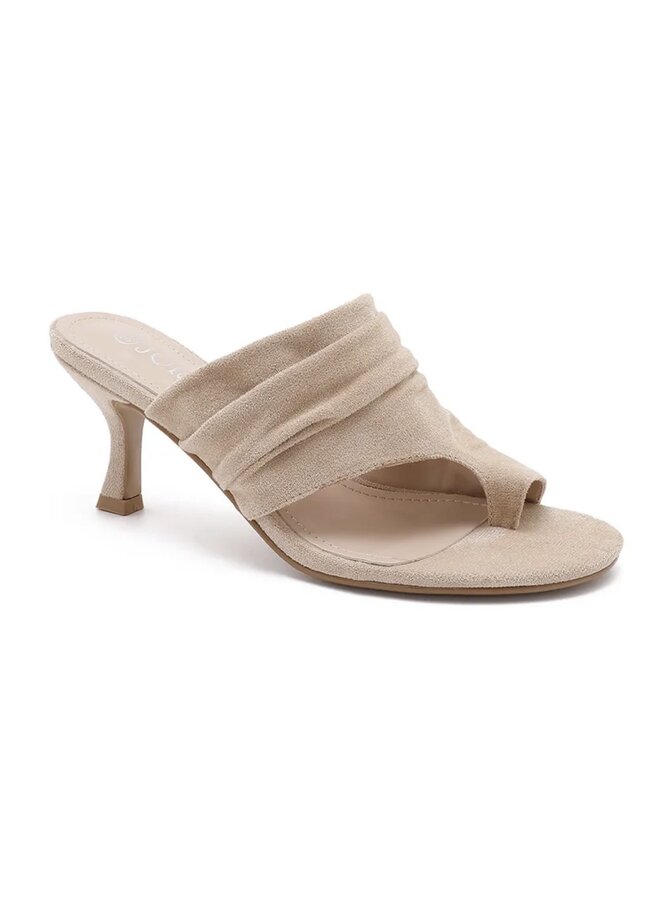 SUEDE LOOK HEEL