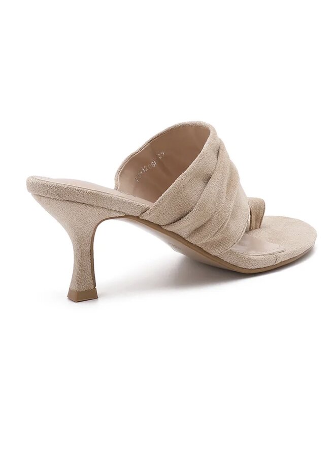 SUEDE LOOK HEEL