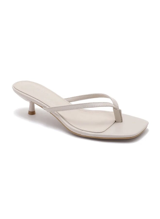 BEIGE MINI SANDAL HEEL