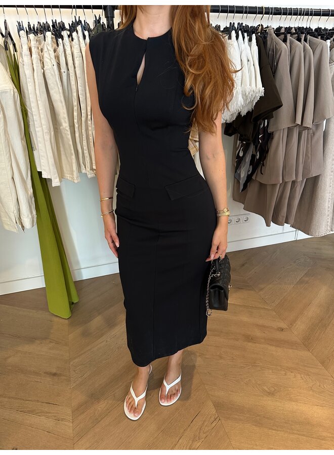 TENNIS MAXI DRESS BLACK