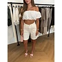BERMUDA JEANS WHITE (Iets kortere variant, boven/op de knie)