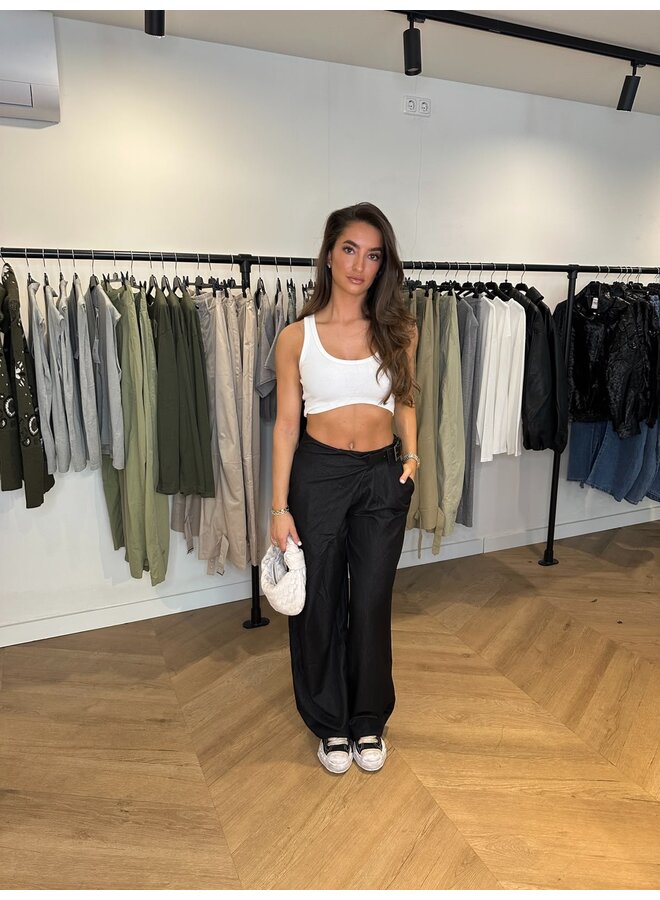 OVERSLAG PANTALON MET RIEM