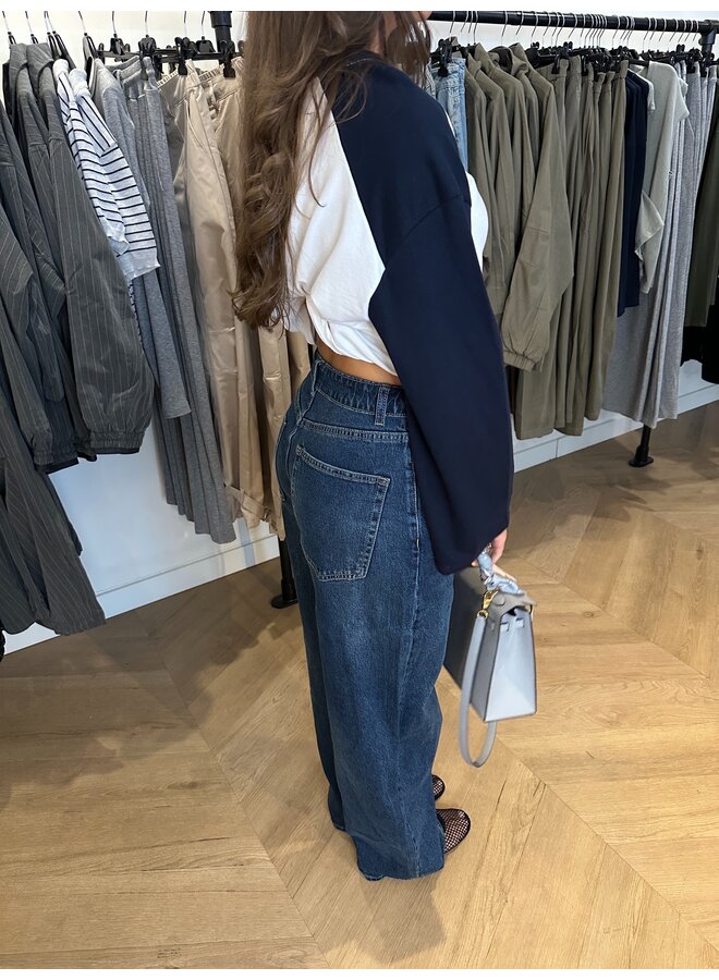 FOLD OVER DARK BLUE DENIM
