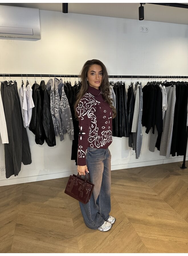 PAISLEY KNIT BORDEAUX