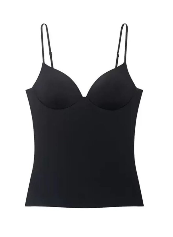 BASIC 'LISA' TOP MET CUPS ZWART