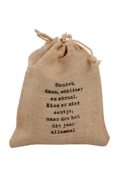 Jute Cadeauzak Thee – Sinterklaas, Kerst & Winter