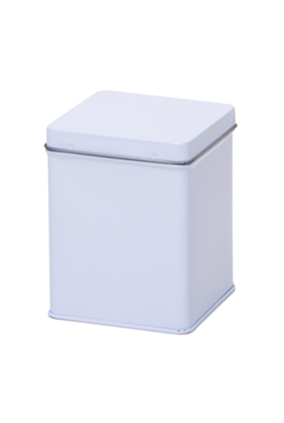 Weiße Teedose 75x75