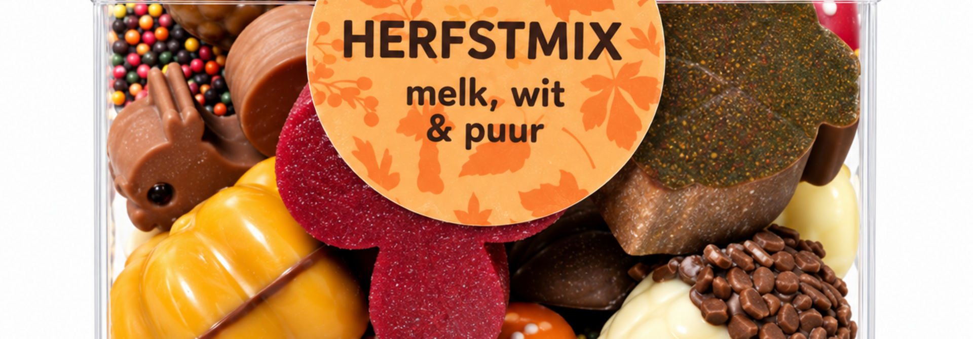 Herfstchocolade – bakje herfstmix 200 gram