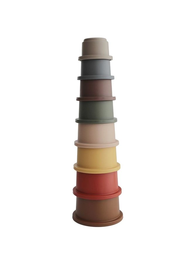 Mushie stacking tower retro