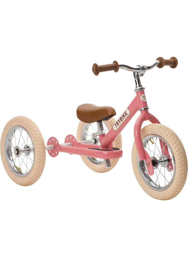 Trybike 2-in-1 loopfiets Steel Vintage Pink