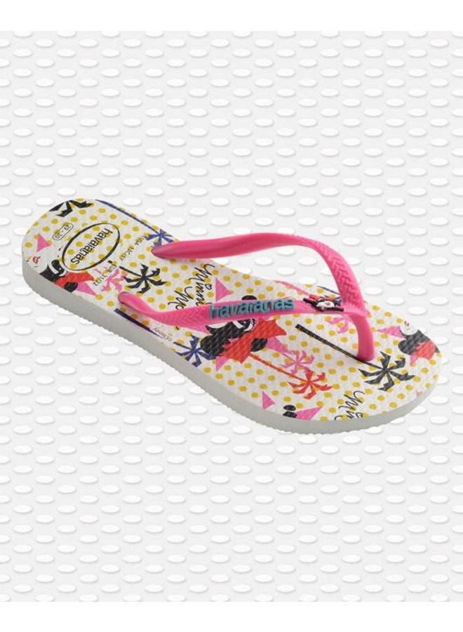 Havaianas teenslippers disney white/pink flux