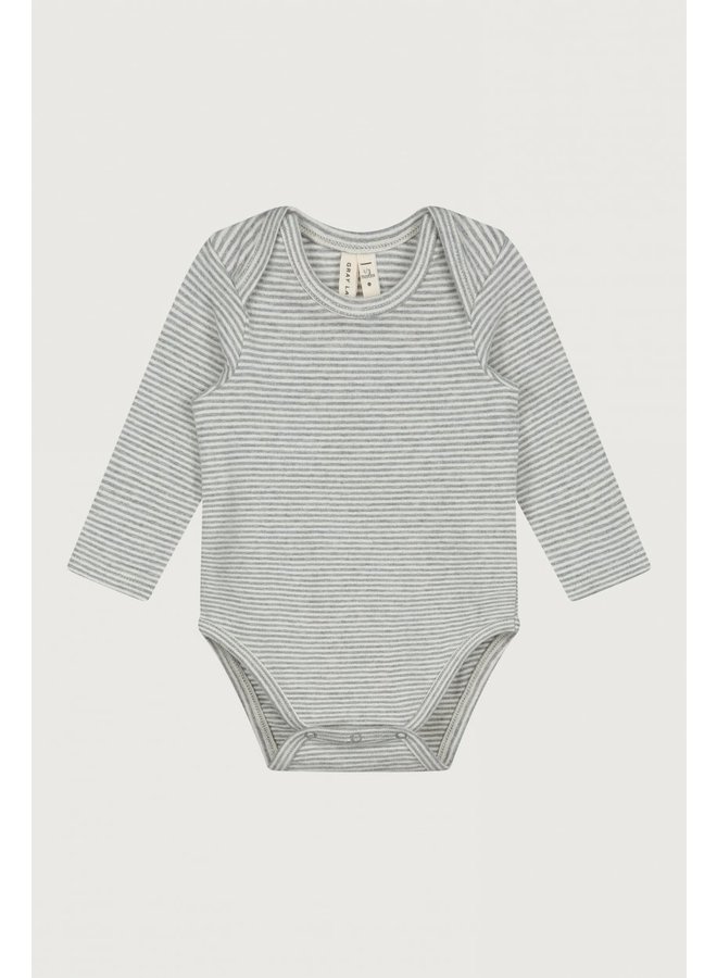 Gray label baby onesie gots grey melange/cream