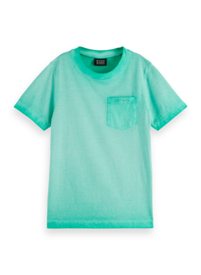 Scotch & Soda t-shirt met zakje Organic Cotton smash mint