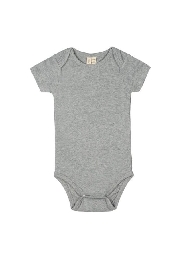 Gray label baby onesie short sleeve grey melange