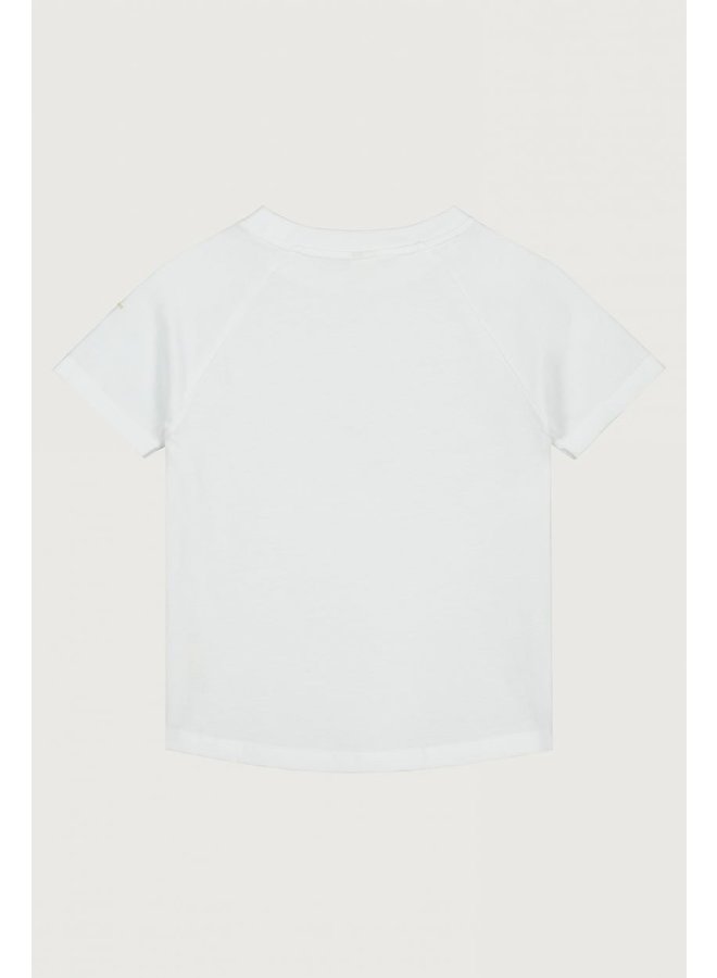 Gray label crewneck tee white