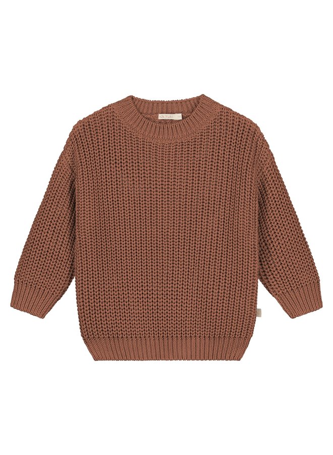 Yuki Chunky Knitted Sweater brick