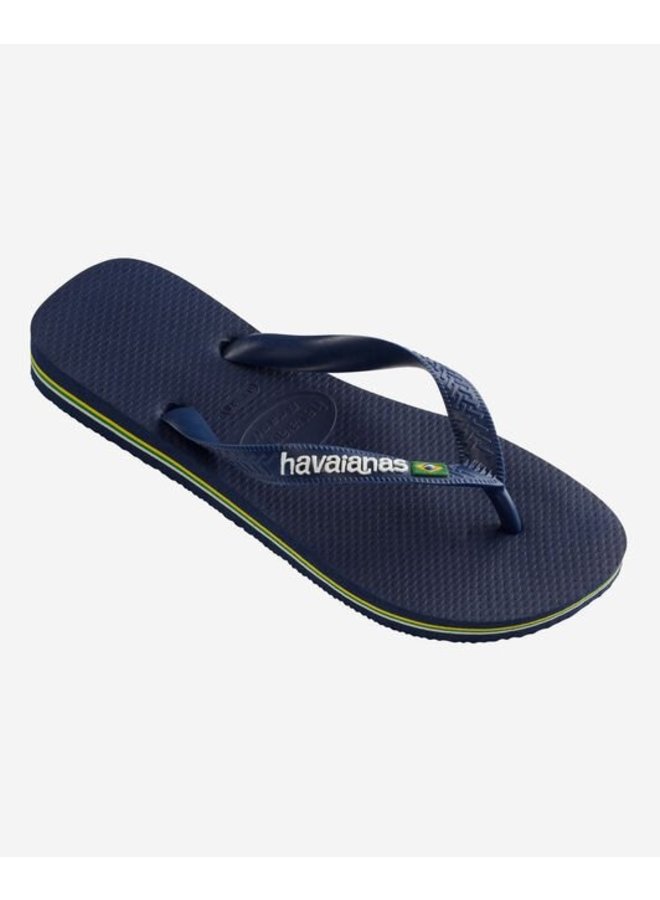 Teenslippers Brasil Logo navy blue