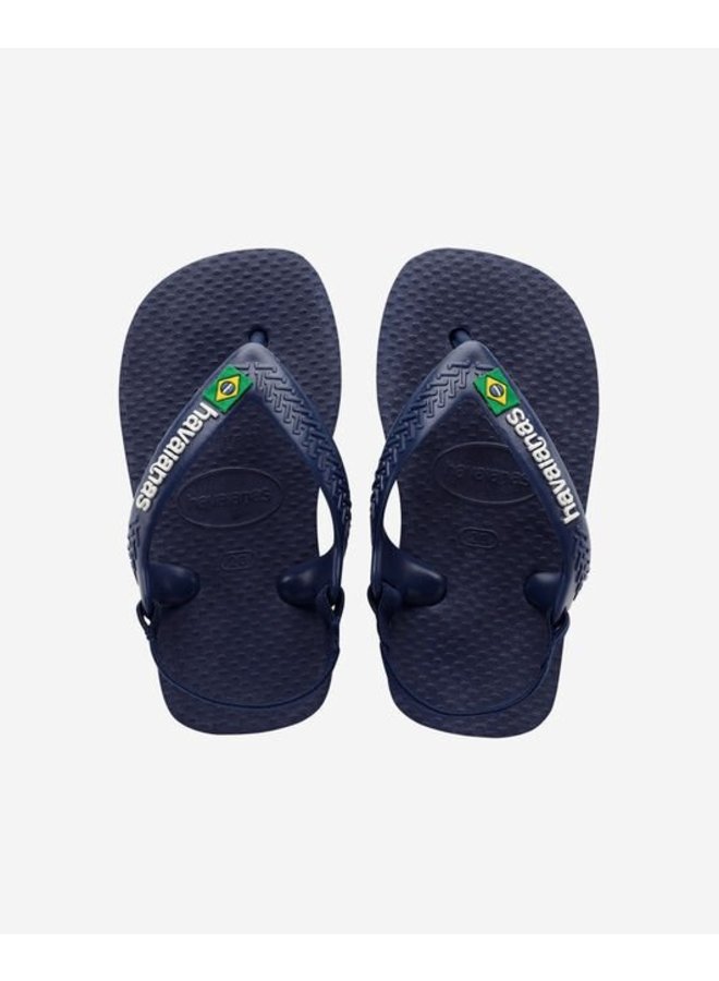 Teenslippers Baby Brasil Logo navy blue/yellow citrus