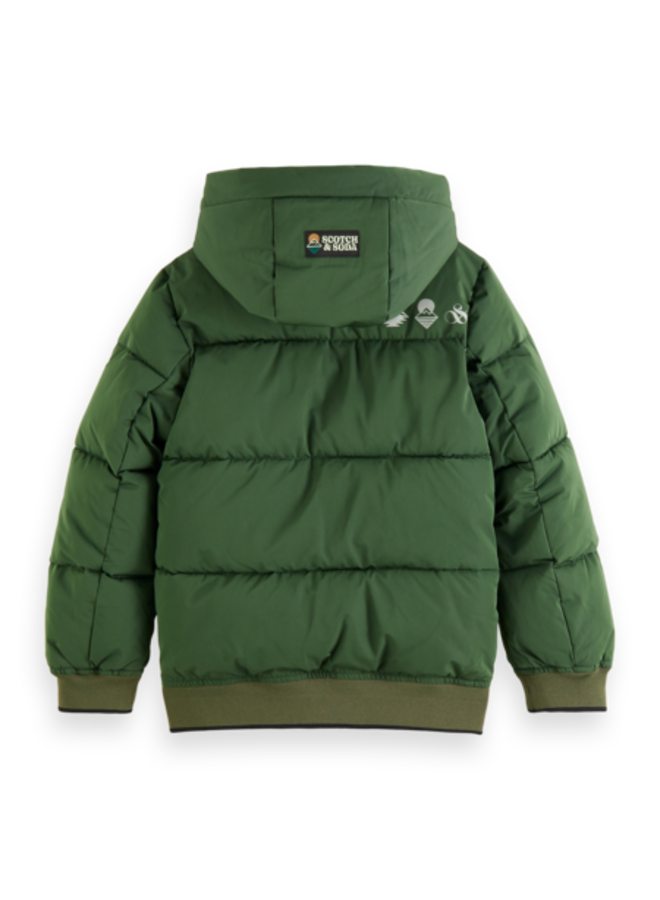 Scotch & Soda winterjas met Repreve voering groen