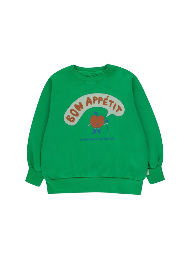 Tiny Sweatshirt Bon Appetit grasgroen
