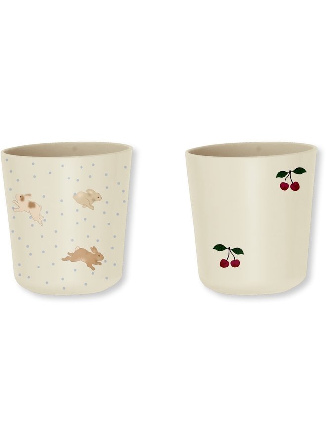 Konges Slojd beker set cherry/petit lapin