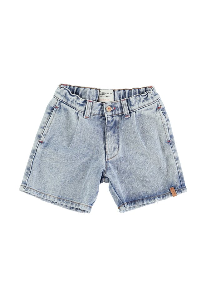 Piupiuchick boy shorts washed blue denim