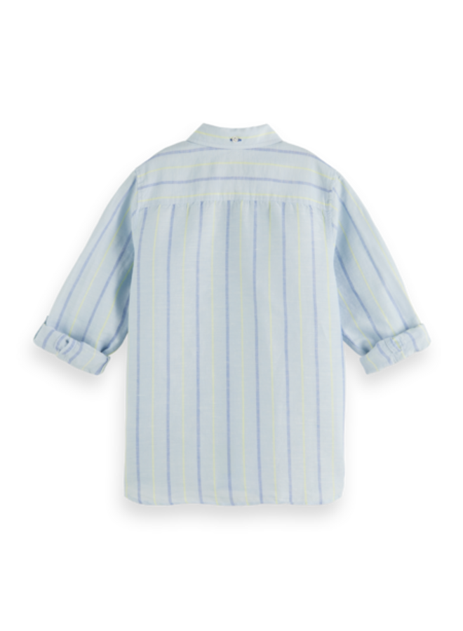 S&S yarn-dyed long-sleeved linen shirt