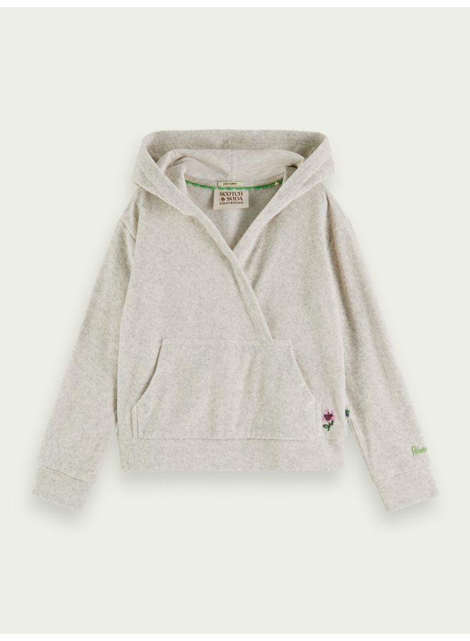 S&S relaxed-fit wrap towelling hoodie