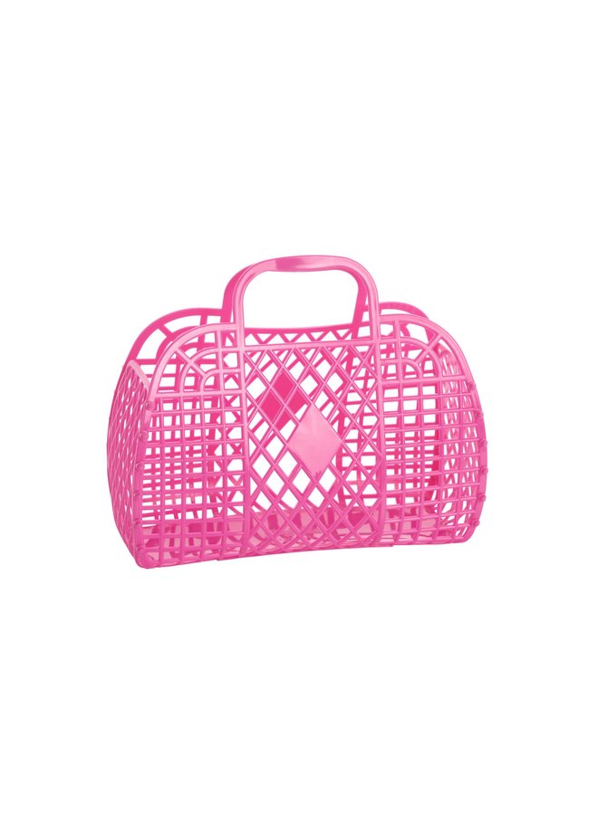 Sun Jellies Retro basket small berry pink