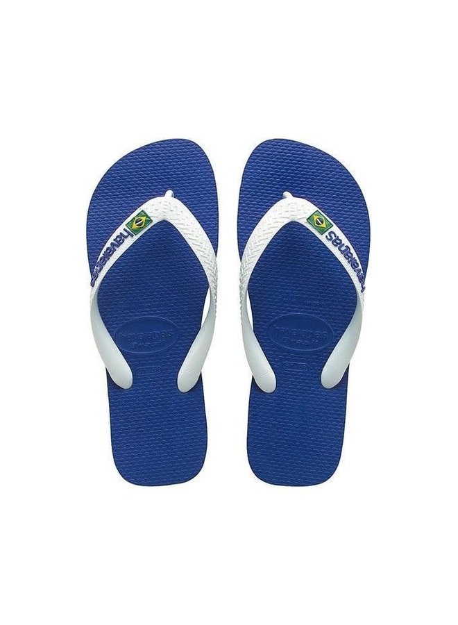 Teenslippers Brasil Logo marine blue