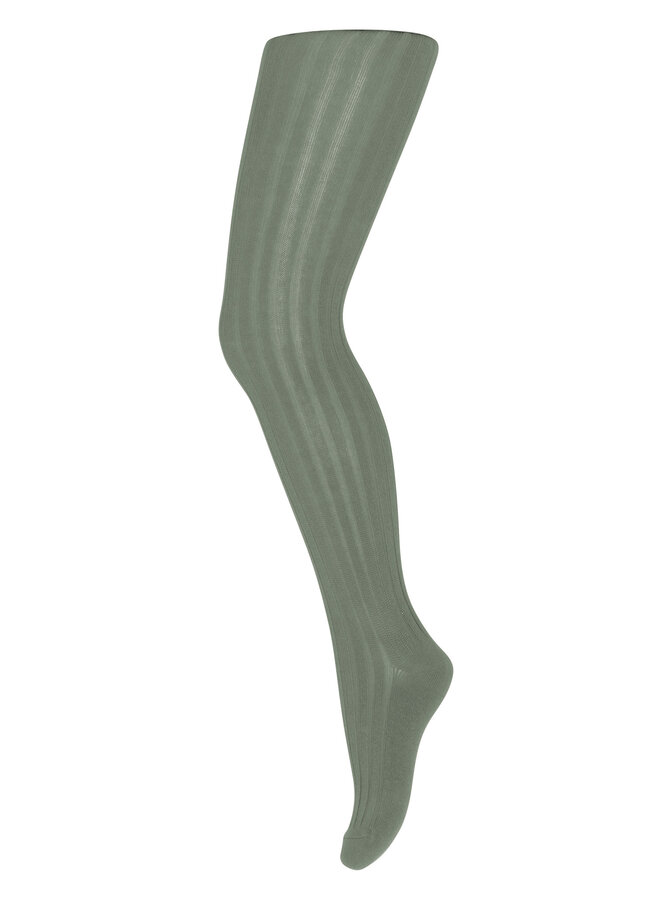 MP cotton rib tights lily pad