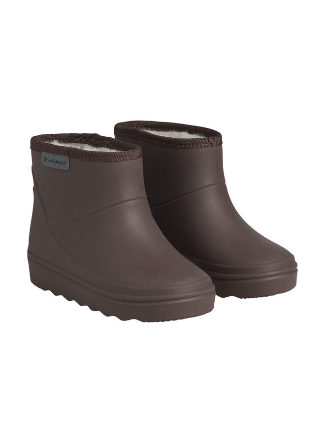 Enfant thermoboots short solid coffee bean