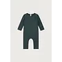 Gray Label baby suit with snaps gots blue grey