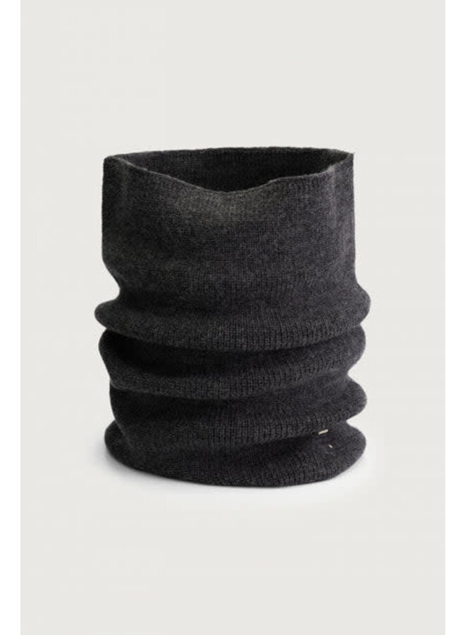 Gray Label knitted endless scarf nearly black