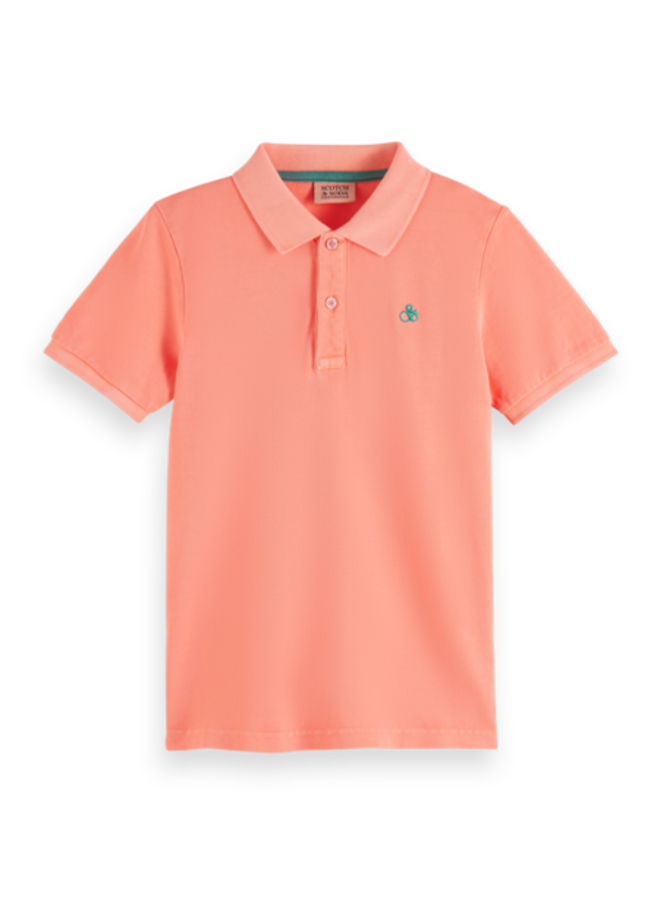 S&S pique polo neon orange