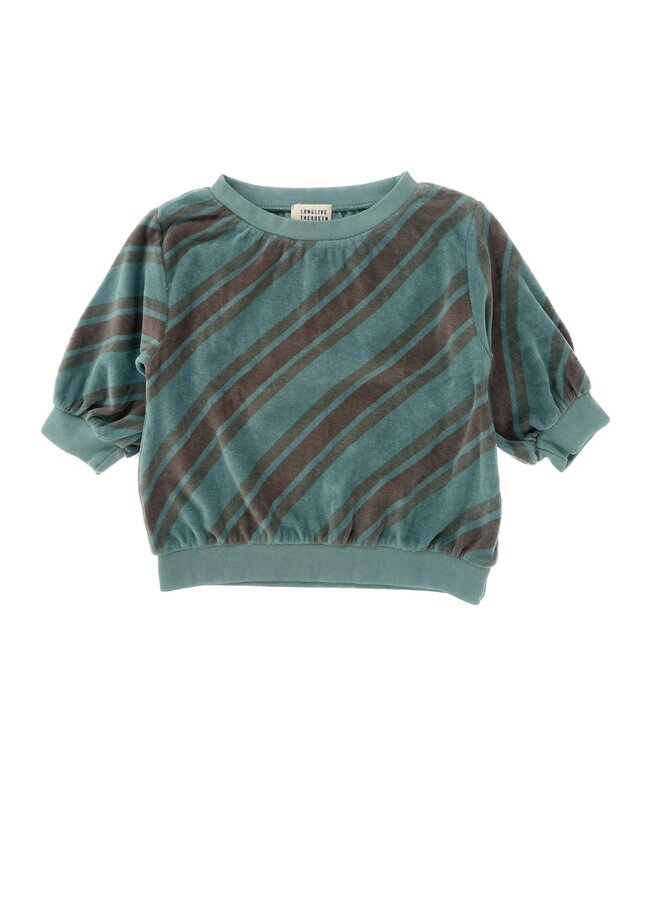 LLTQ sweater ss mineral blue stripe