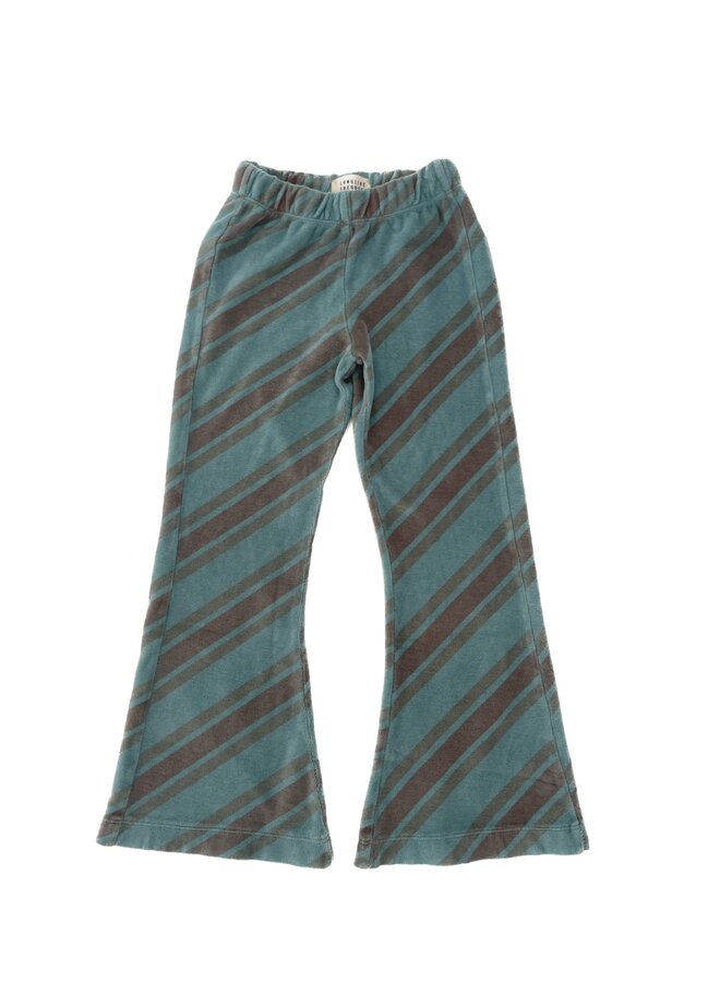 LLTQ flared pants mineral blue stripes