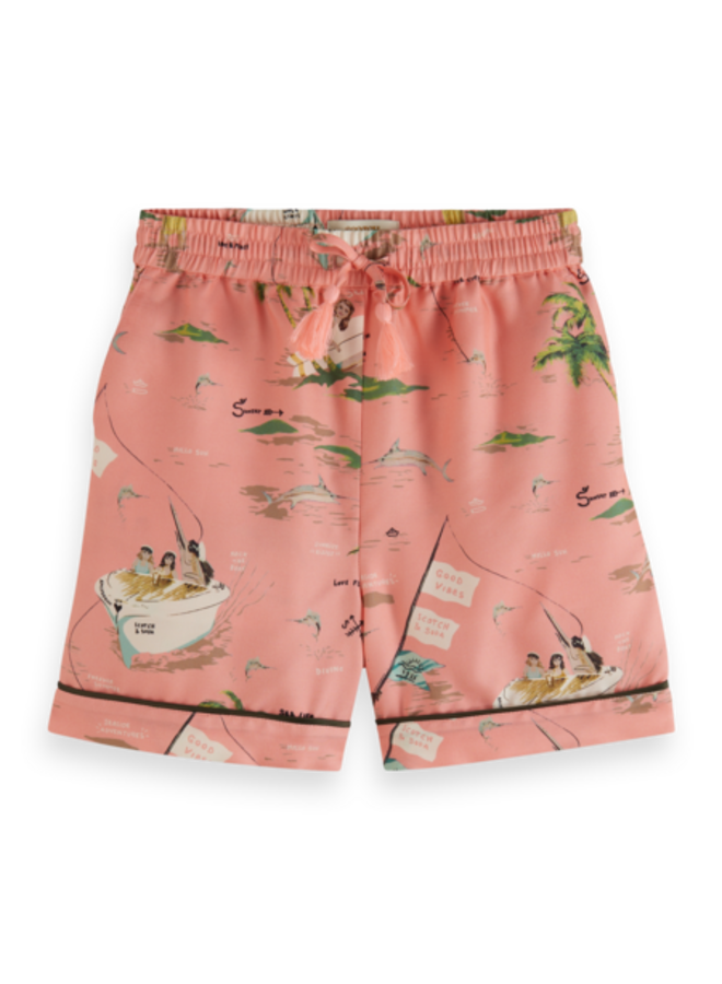 S&S straight leg all-over printed shorts