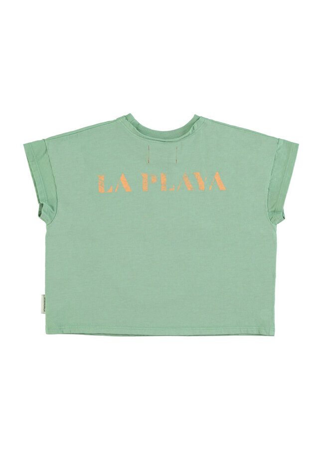 Piupiuchick t-shirt green multcolor circle