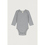 Gray Label baby l/s onesie blue grey/cream