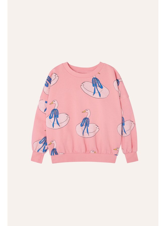 The Campamento  swans allover oversized kids sweatshirt