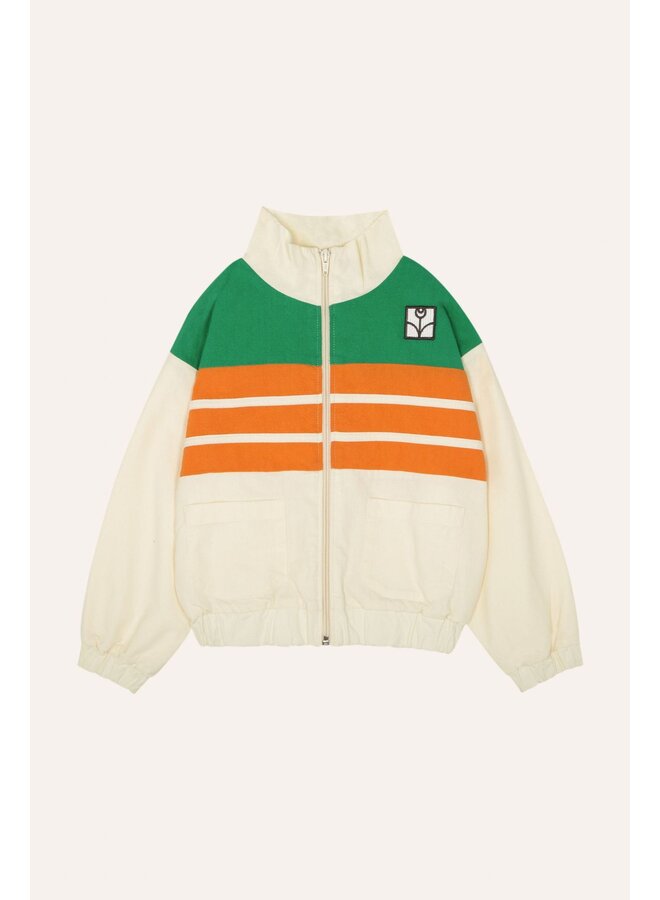 The Campamento green and orange kids jacket