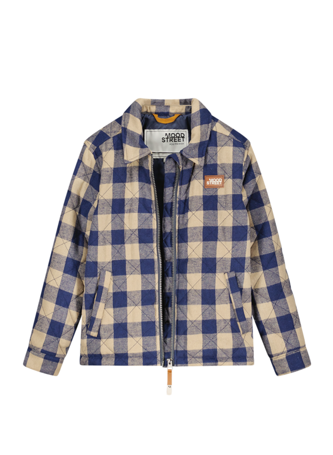 Moodstreet boys jacket check blue