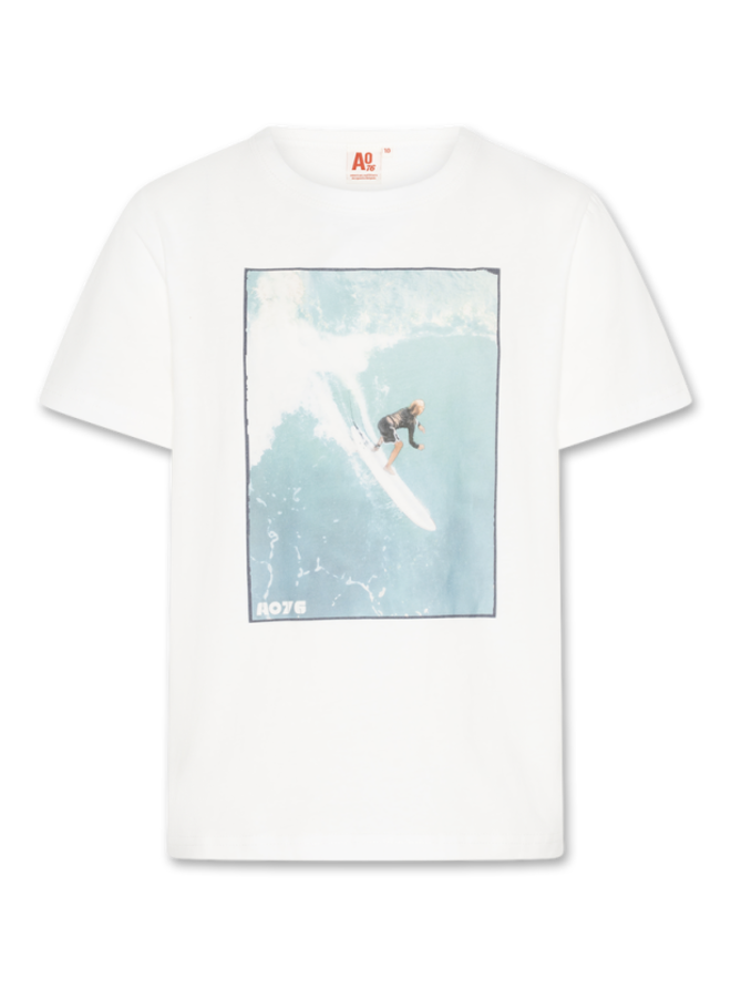 AO76 mat t-shirt waves off-white