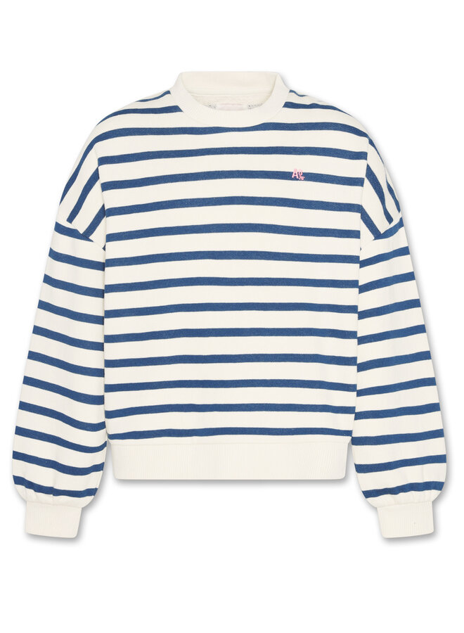 AO76 violeta striped sweater estate blue