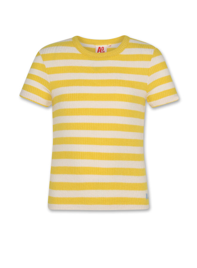 AO76 emi striped t-shirt yellow