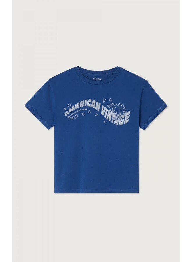 American Vintage  t-shirt fizvalley bleu roi vintage