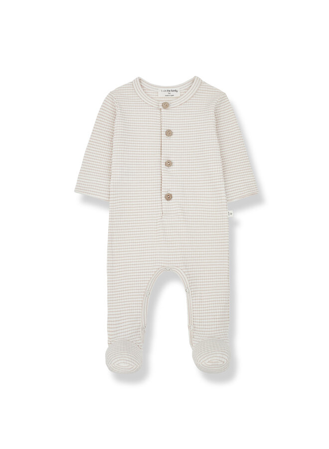 1+in the family nino jumpsuit w/feet nude-ivory