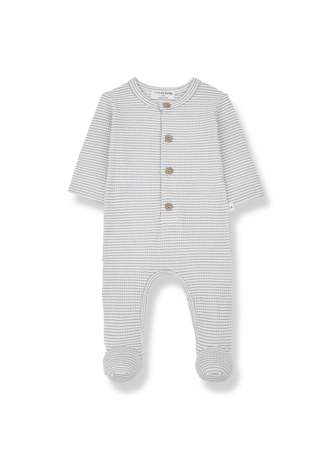 1+in the family nino jumpsuit w/feet smoky-ivory