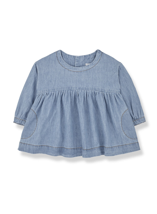 1+in the family gabriella l/sleeve dress denim